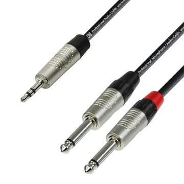 ADAM HALL K4YWPP KABEL AUDIO 2x JACK-JACK 3.5 0.9m