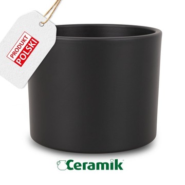 ЦВЕТОЧНЫЙ ВАЗ КЕРАМИЧЕСКИЙ ЦВЕТОЧНЫЙ ВАЗ ЧЕРНАЯ КРЫШКА ДЛЯ ЦВЕТОВ 28 СМ