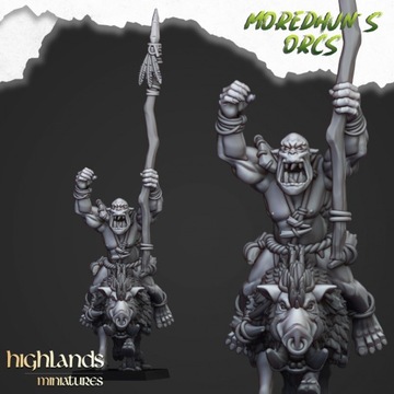 Конные пещерные орки — фигурки x7 + x3 CMD WHFB Warhammer Fantasy 9th Age
