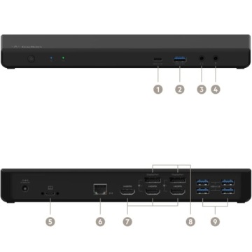 Док-станция Belkin USB-C Display Link 3X4K Pd MAC/PC