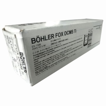 Elektrody żarowytrzymałe BOHLER FOX DCMS TI fi 3,2 x 350 4,6kg spawanie rur