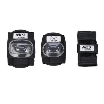 Вентилируемый шлем 55-58см + защита Nils Extreme ЗАЩИТНЫЙ КОМПЛЕКТ ЧЕРНЫЙ