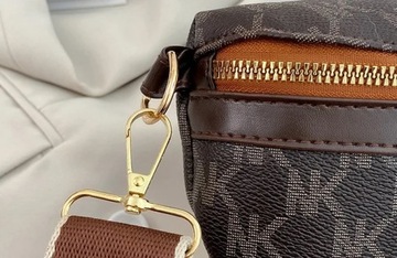 SASZETKA NERKA DAMSKA TOREBKA LISTONOSZKA NA RAMIĘ BRĄZOWA TORBA CROSSBODY