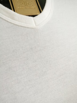 Bawełna basic biała bluzka koszulka dopasowana S
