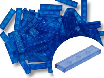 LEGO 2431 TILE Płytka 1x4 WODA NIEBIESKI Trans-Dark Blue 20 szt