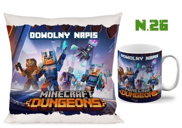 НАБОР КРУЖКА + ПОДУШКА MineCraft + ИМЯ 40 W20