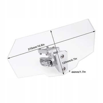 МОТОЦИКЛОВЫЙ ДЕФЛЕКТОР УНИВЕРСАЛЬНЫЙ ДЫМНЫЙ 270Х122