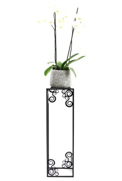 Nowoczesny Kwietnik Metalowy Stojak 80cm czarny