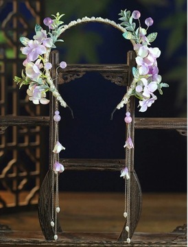 opaska stroik kwiaty perły komunia wesele