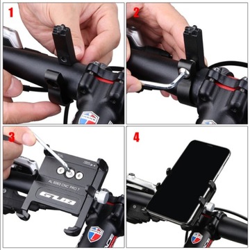 АЛЮМИНИЕВЫЙ ДЕРЖАТЕЛЬ ДЛЯ ВЕЛОСИПЕДА ДЛЯ ТЕЛЕФОНА GUB PRO 7