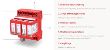 ЗАЩИТА ОТ ПЕРЕНАПРЯЖЕНИЯ DG SMP TNS 275 AC ТИПА C+D T2+T3 DEHN 942402