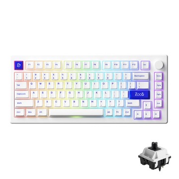 Akko MOD 007B PC Blue on White Bezprzewodowa Klawiatura Mechaniczna RGB LED