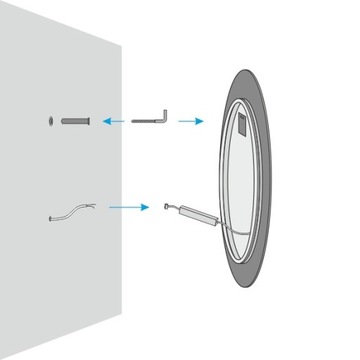 КРУГЛОЕ НАЗЕМНОЕ ЗЕРКАЛО СО СВЕТОДИОДНОЙ ПОДСВЕТКОЙ, 60 см