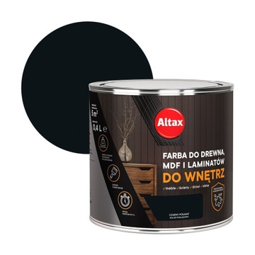 ALTAX FARBA DO DREWNA MDF LAMINATÓW 0,4L CZARNY
