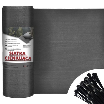 SIATKA CIENIUJĄCA OSŁONA NA BALKON OGRODZENIE PŁOT 90% 1,5x50 ANTRACYT UV