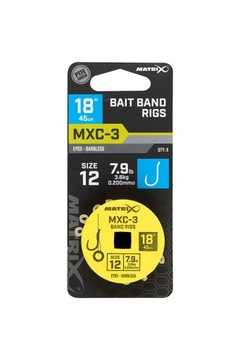 Przypony Matrix MXC-3 with Band 12 / 0.20mm 45cm