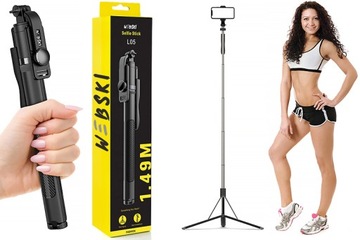 ПАЛКА ДЛЯ СЕЛФИ ДЛЯ ТЕЛЕФОНА, КАМЕРЫ, ШТАТИВА, ПУЛЬТА BLUETOOTH, 149 СМ