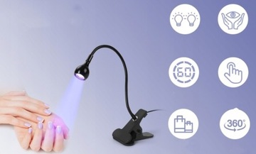 SPN Nails 5W UV LED лампа для верхних форм, серебристый