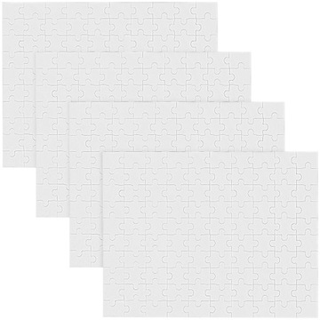 Puzzle do malowania termotransferowego, białe, drewniane DIY