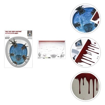 1 КОМПЛЕКТ НАКЛЕЙКИ НА УНИТАЗ С УЗОРОМ ПАУКА УЖАСЫ НАКЛЕЙКИ НА СИДЕНЬЕ ДЛЯ УНИТАЗА С ПЯТНАМИ КРОВИ