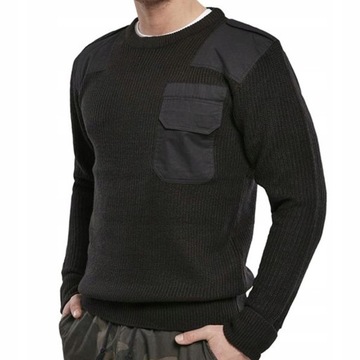 Sweter wojskowy Brandit BW Pullover - Czarny XL