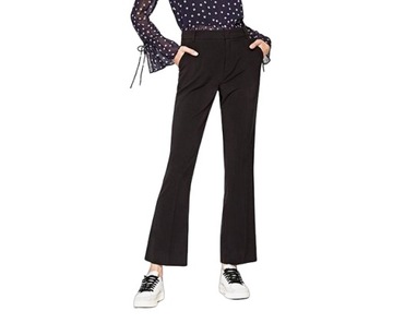 Spodnie PEPE JEANS materiałowe czarne dzwony r. M