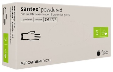 Rękawice lateksowe santex powdered S 100 szt