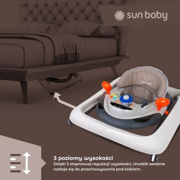 Интерактивные ходунки Grey Sun Baby с рулем
