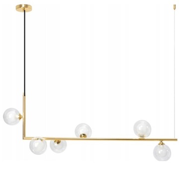 LAMPA WISZĄCA SUFITOWA ŻYRANDOL ZŁOTA KULE LED