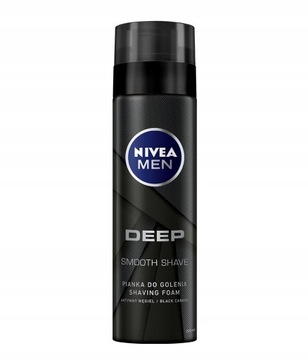 NIVEA MEN DEEP Pianka do golenia z aktywnym węglem dla mężczyzn 200ml