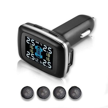 2 w 1 samochodowy czujnik TPMS System monitorowania bezprzewodowe monitorow
