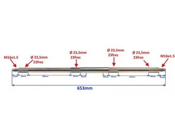 ЗАДНИЙ ОСЬ QUAD ATV 50 110 125 С МОНТАЖНОЙ СТУПИЦОЙ БЕЗ ЗВЕЗДОЧКИ И ДИСКАМИ BARTON