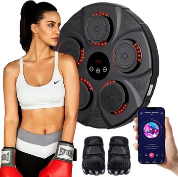 BLUETOOTH MUSIC LED BOXING MACHINE MISTRZ BOKSU + RĘKAWICA