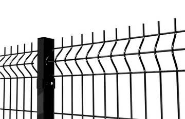 PANELE ogrodzeniowe 250 przęsło panelowe 3D metalowe fi 4 PANEL czarny 153