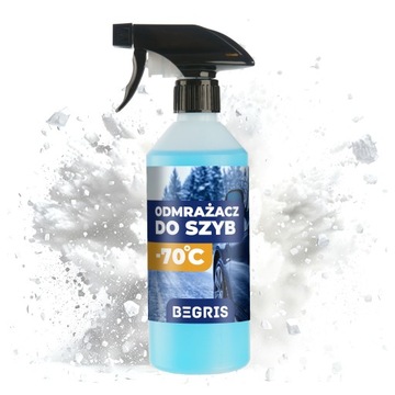 Odmrażacz do szyb samochodowych w sprayu 500 ml -70°c płyn do odmrażania