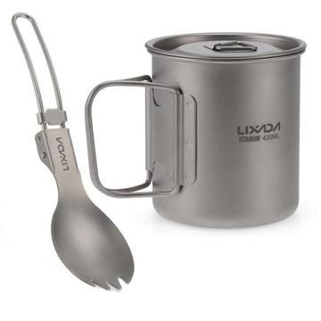 420 ml z Spork Lixada Ultralight tytanowy kubek ku