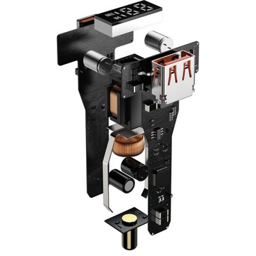 АВТОМОБИЛЬНОЕ ЗАРЯДНОЕ УСТРОЙСТВО BASEUS 1X USB-A 1X USB-C СВЕТОДИОДНЫЙ ДИСПЛЕЙ PD QC 100 Вт