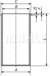 1TCO-07 KROTOSZYN Tuleja cylindra Opel 1,7D