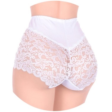 Высокие трусики из белого кружева для похудения, феномен больших размеров