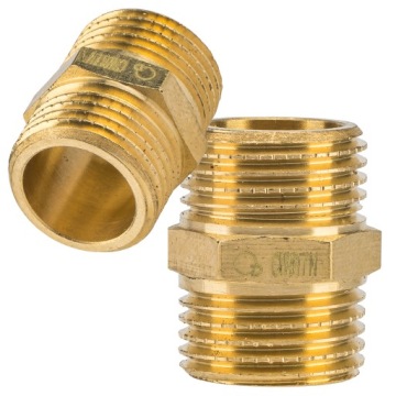 NYPEL MOSIĘŻNY ZŁĄCZKA MOSIĘŻNA RÓWNOPRZELOTOWY Ø 1/2'' CALA DN15 SOLIDNY