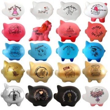 КОПИЛКА БЕЛО-РОЗОВАЯ БОЛЬШАЯ ДЛЯ РАЗБИВАНИЯ XXL