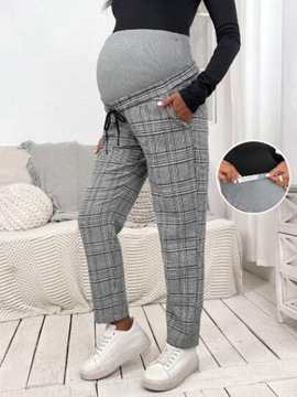 БРЮКИ ДЛЯ МАТЕРИАЛА SHEIN ЖЕНСКИЕ, СЕРЫЕ В Клеточку, 36 LA