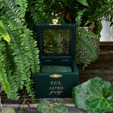 Коробочка для обручальных колец BOTTLE GREEN NAMES P2W