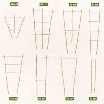 БАМБУКОВАЯ ЛЕСТНИЦА, ТРОЙНАЯ ОПОРА ДЛЯ РАСТЕНИЙ, 26 см