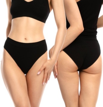 JULIMEX MAJTKI BAMBUSOWE BAMBOO BIKINI CZARNE 2XL