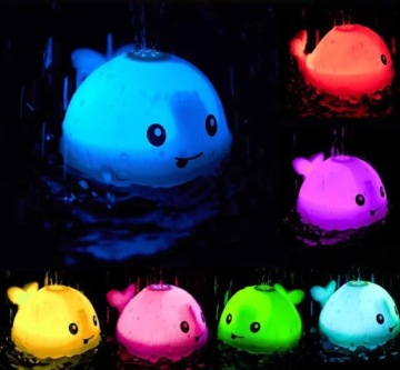 Плавающая светодиодная ванна WHALE FUNTAIN загорается