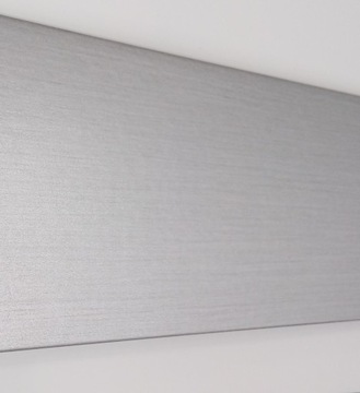 8 LISTWA PRZYPODŁOGOWA MDF ALUMINIUM SZCZOTKOWANE