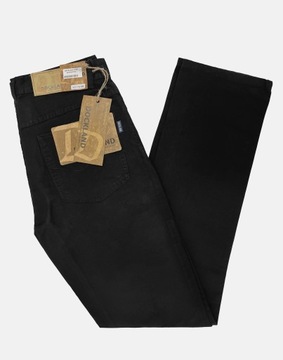 Czarne Jeansy Spodnie Męskie Texasy Dżinsy z Prostą Nogawką Jeans 21768 W36