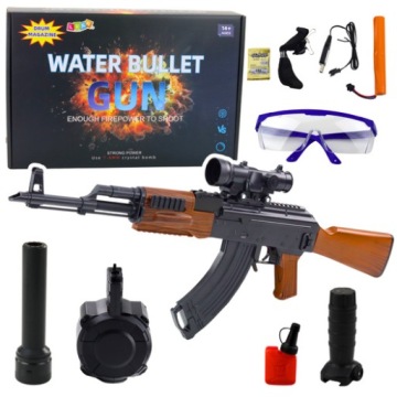 Lean Toys Karabin на кульки водні AK з прицілом і аксесуарами