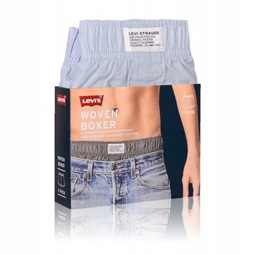 LEVI'S Bokserki Bawełniane Tkane Luźne 2 pary XL